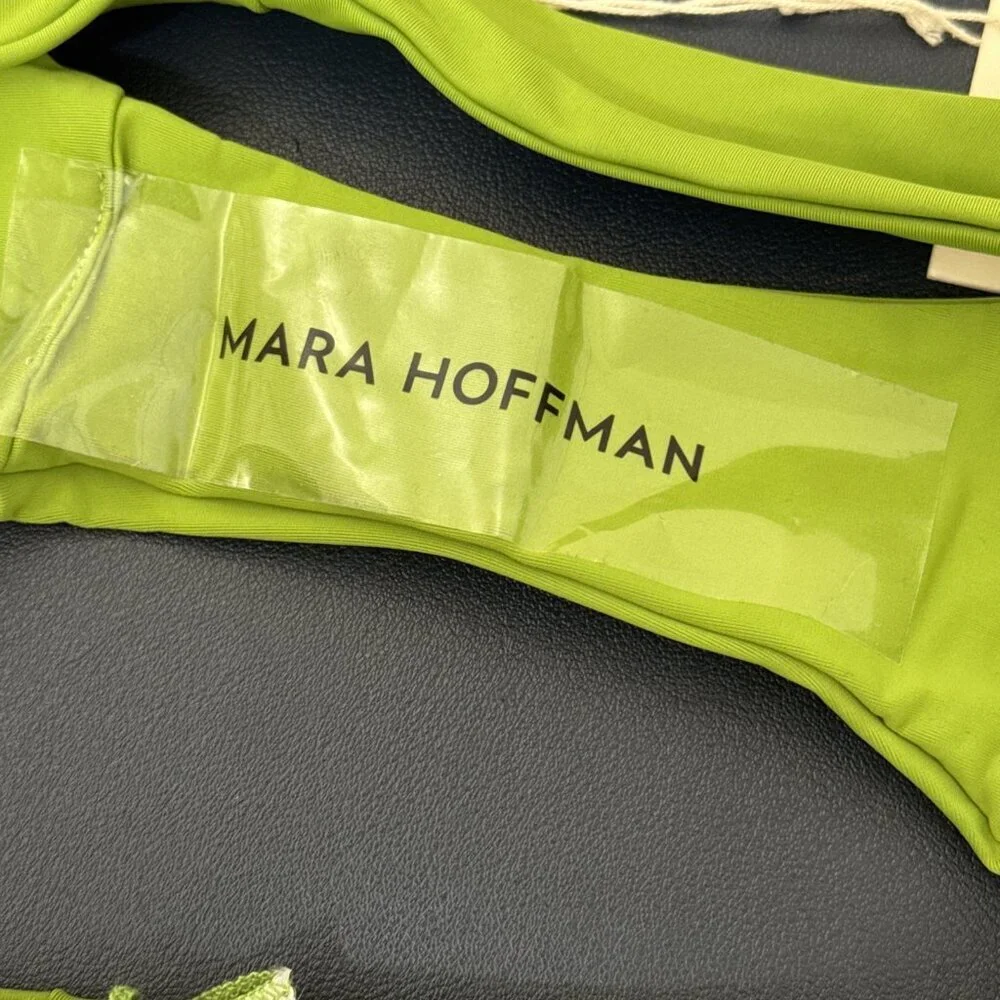 Mara Hoffman Women's L KAY‎ CICORIA Green Bikini Swim Bottom NWT UPF 50+